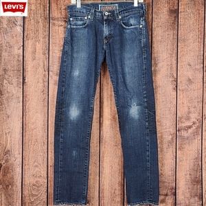 30x30 Vtg Original Skinny 511 Men's Distressed  Blue Jeans